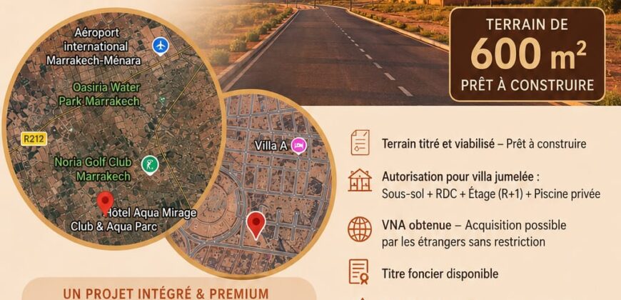 TERRAIN D’EXCEPTION POUR VILLA DE PRESTIGE À MARRAKECH