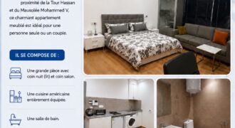 Appartement meublé à louer Hassan Rabat – Proche Tour Hassan