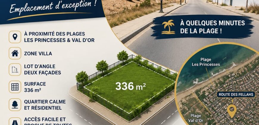 À Vendre – Magnifique Lot de Villa d&rsquo;Angle à Harhoura