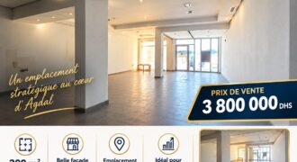 Local à vendre à Rabat Agdal – 200 m²